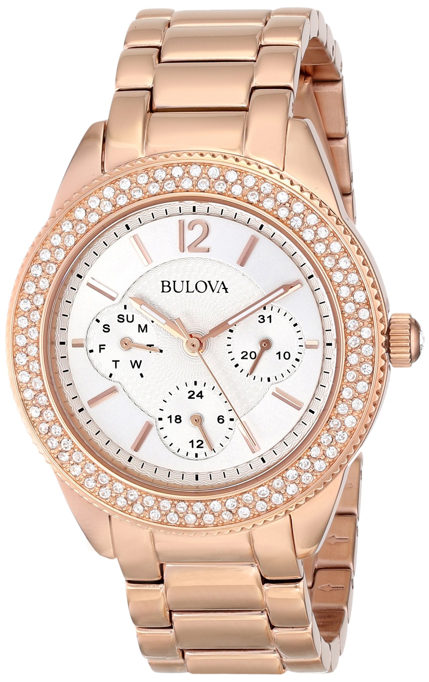 Bulova Swarovski Crystals Розовое золото Женские часы
Bulova Swarovski Crystals Розовое золото Женские часы
