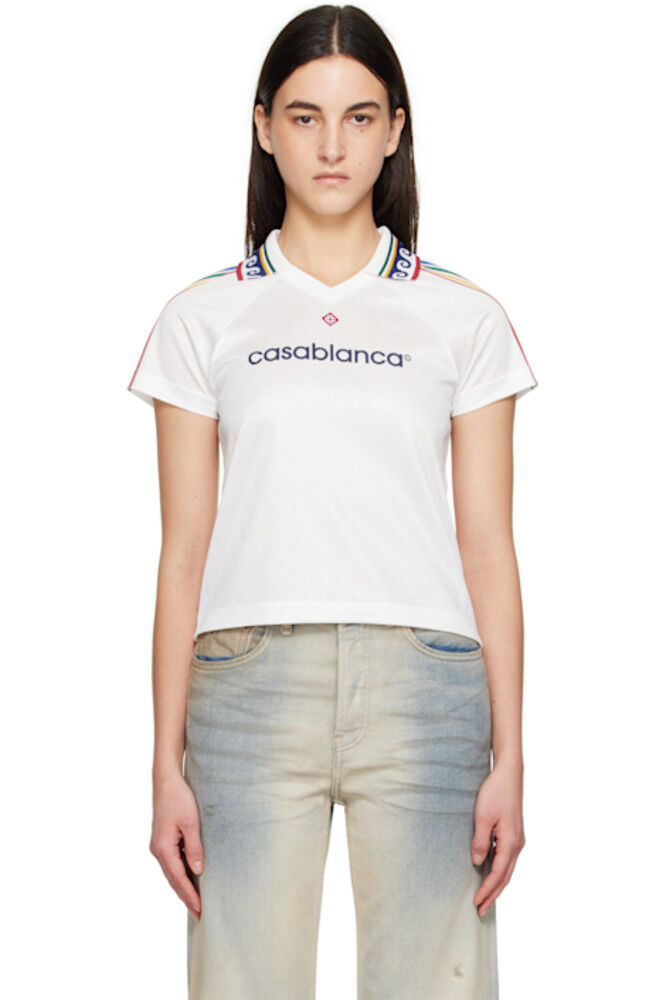 Белая футболка с жаккардовым монограммным принтом Casablanca, Белый, Белая футболка с жаккардовым монограммным принтом Casablanca
Белая футболка с жаккардовым монограммным принтом Casablanca, Белый, Белая футболка с жаккардовым монограммным принтом Casablanca