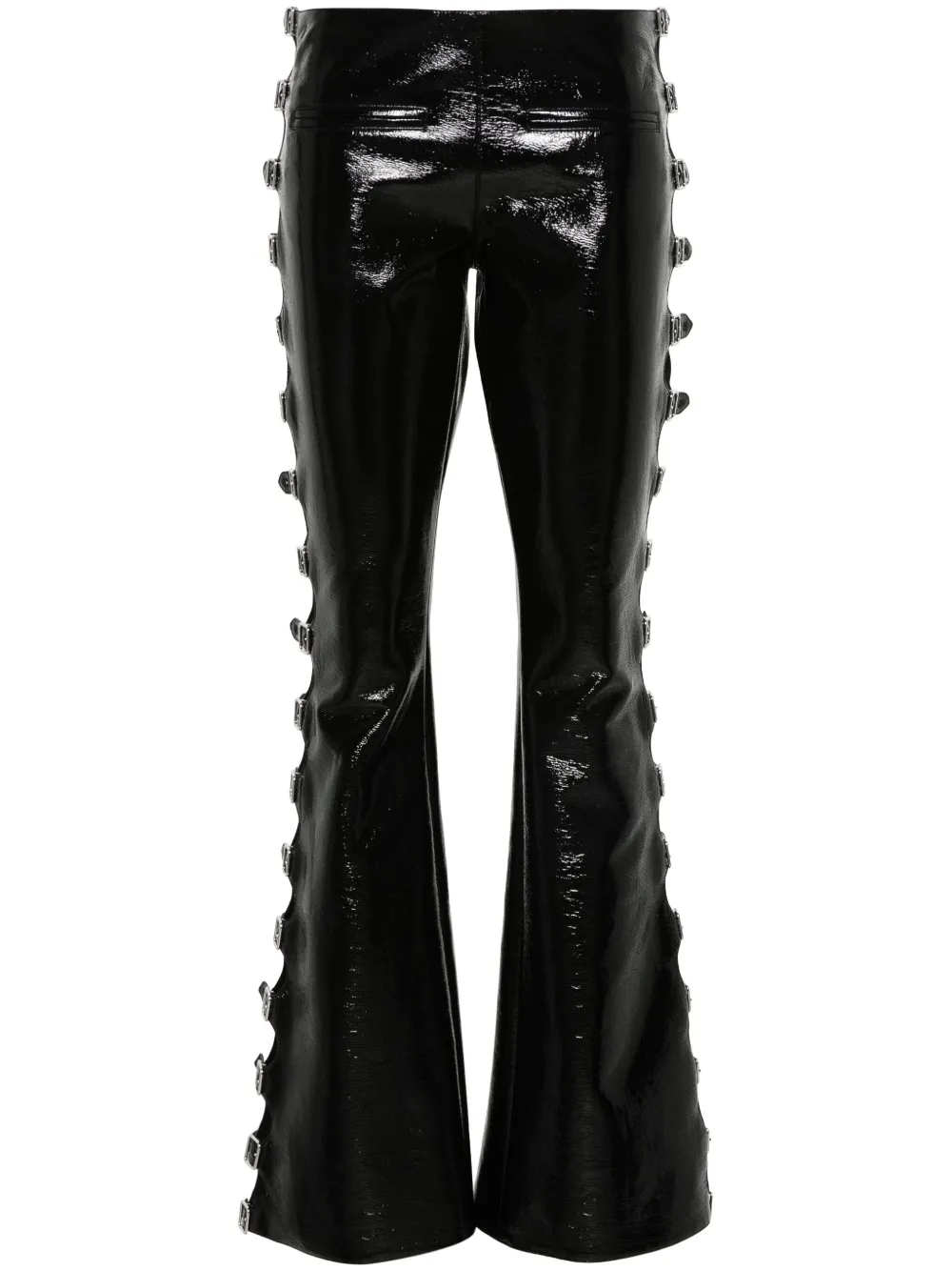Лакированные расклешенные брюки Courrèges, черный
Лакированные расклешенные брюки Courrèges, черный