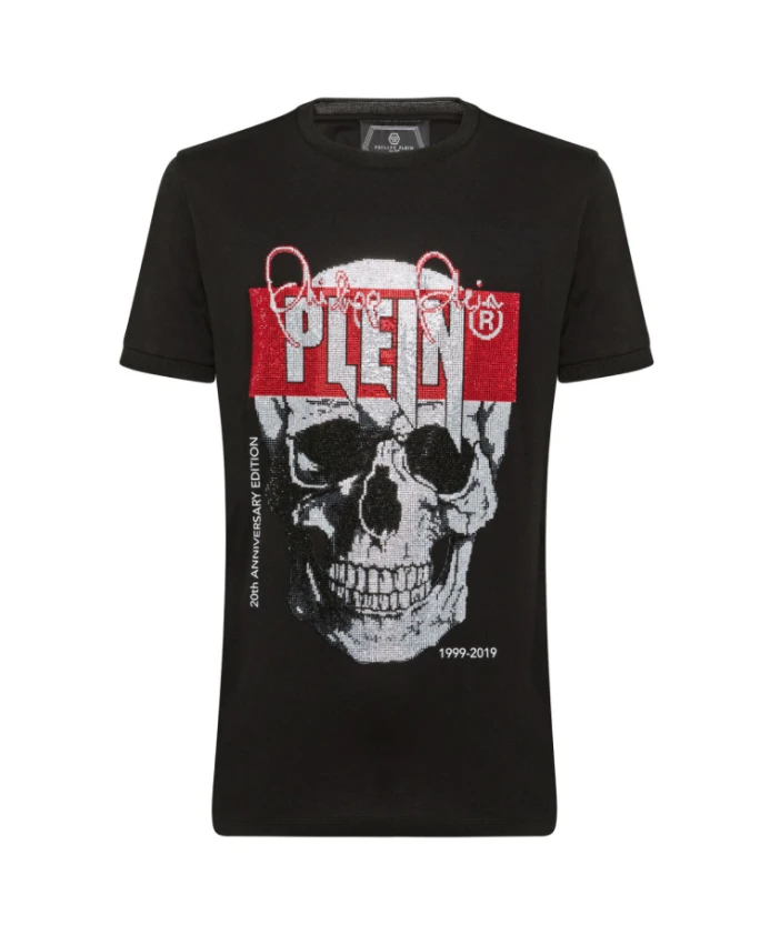 Хлопковая футболка с принтом в виде черепов Philipp Plein, черный
Хлопковая футболка с принтом в виде черепов Philipp Plein, черный