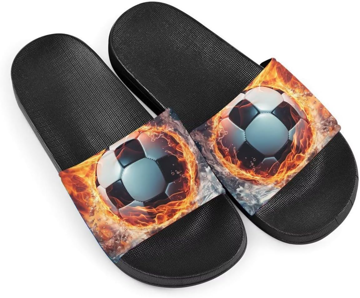 Сандалии-шлепанцы с рисунком бейсбольных и футбольных мячей для взрослых мальчиков, нескользящие летние домашние тапочки, шлепанцы без шнурков Getelinseng, Flame Soccer Football
Сандалии-шлепанцы с рисунком бейсбольных и футбольных мячей для взрослых мальчиков, нескользящие летние домашние тапочки, шлепанцы без шнурков Getelinseng, Flame Soccer Football