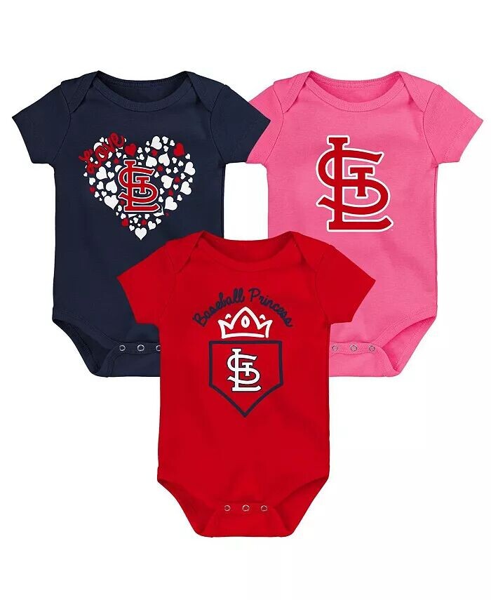 Комплект из 3 боди для хоум-рана для мальчиков и девочек St. Louis Cardinals Outerstuff
Комплект из 3 боди для хоум-рана для мальчиков и девочек St. Louis Cardinals Outerstuff