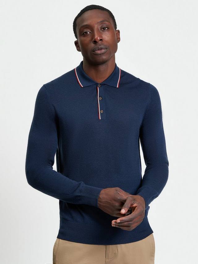 Мерино поло из шерсти Regular Fit вязаное Ben Sherman, Dark Navy
Мерино поло из шерсти Regular Fit вязаное Ben Sherman, Dark Navy