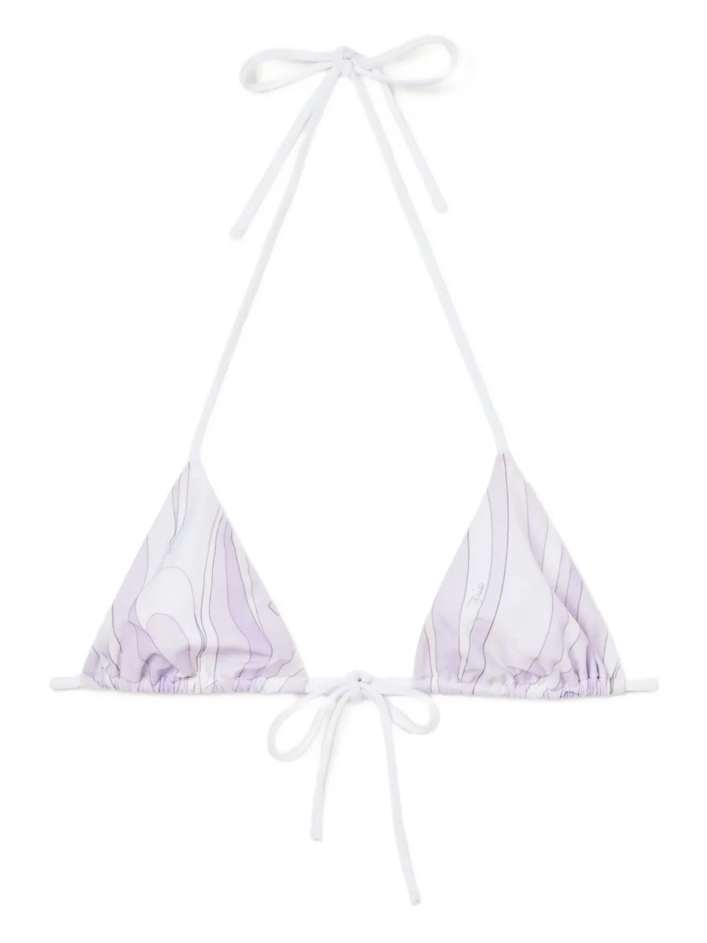 Треугольный бюстгальтер-бикини с мраморным принтом Pucci, белый
Треугольный бюстгальтер-бикини с мраморным принтом Pucci, белый