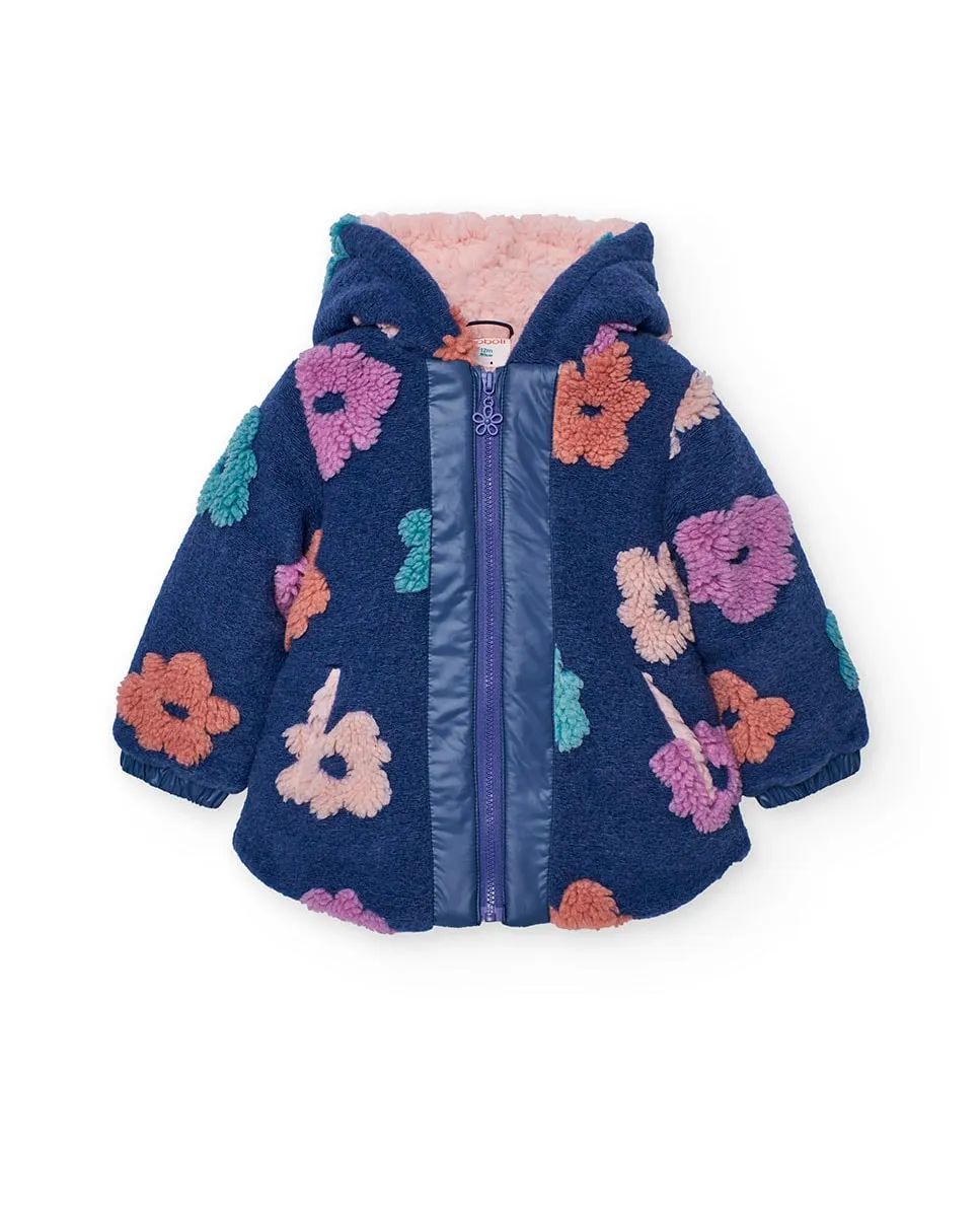 Детское пальто с искусственной овчиной, с цветочным принтом и капюшоном Boboli, темно-синий/розовый
Детское пальто с искусственной овчиной, с цветочным принтом и капюшоном Boboli, темно-синий/розовый