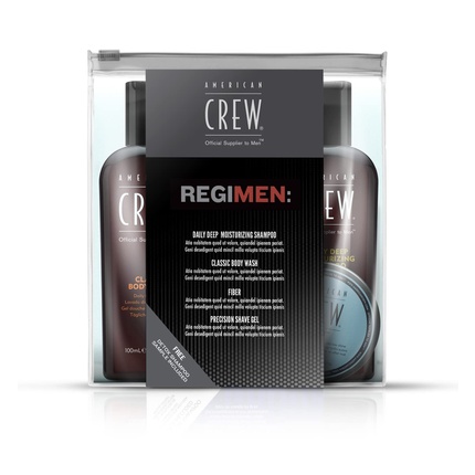 Дорожный набор Essential All-round Care для бороды, волос и тела American Crew
Дорожный набор Essential All-round Care для бороды, волос и тела American Crew