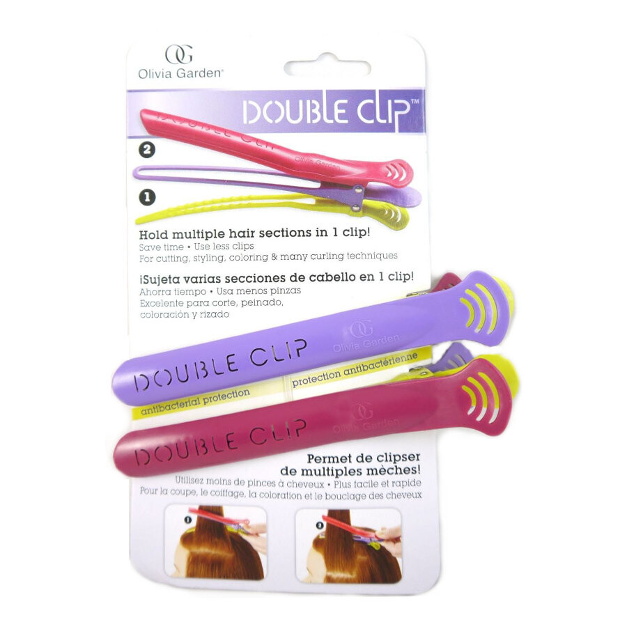 Olivia Garden Double Clip Заколки для волос двойные 2 шт (большие, разноцветные)
Olivia Garden Double Clip Заколки для волос двойные 2 шт (большие, разноцветные)