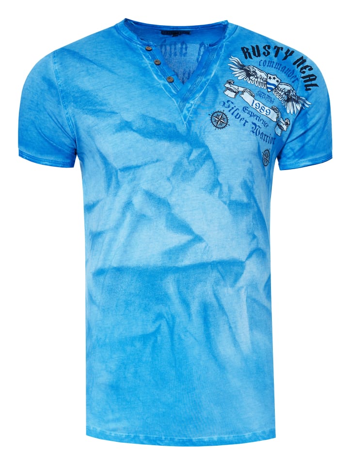 Футболка с V-образным вырезом и принтами спереди и сзади в цвете бензин Rusty Neal
Футболка с V-образным вырезом и принтами спереди и сзади в цвете бензин Rusty Neal