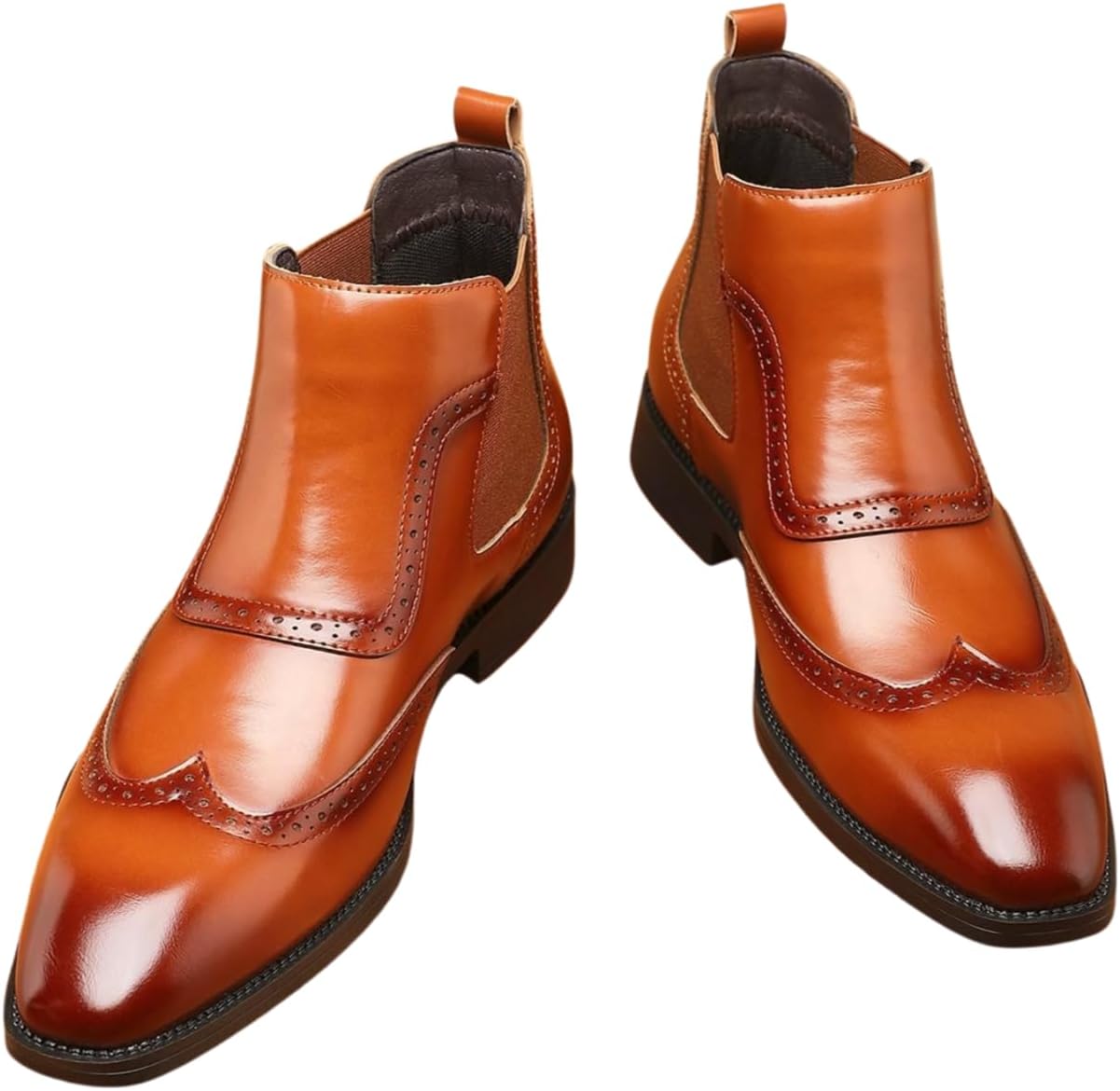Мужские кожаные ботинки Chelsea Santimon с брогированием, формальные и повседневные слипоны на щиколотку, Tan
Мужские кожаные ботинки Chelsea Santimon с брогированием, формальные и повседневные слипоны на щиколотку, Tan