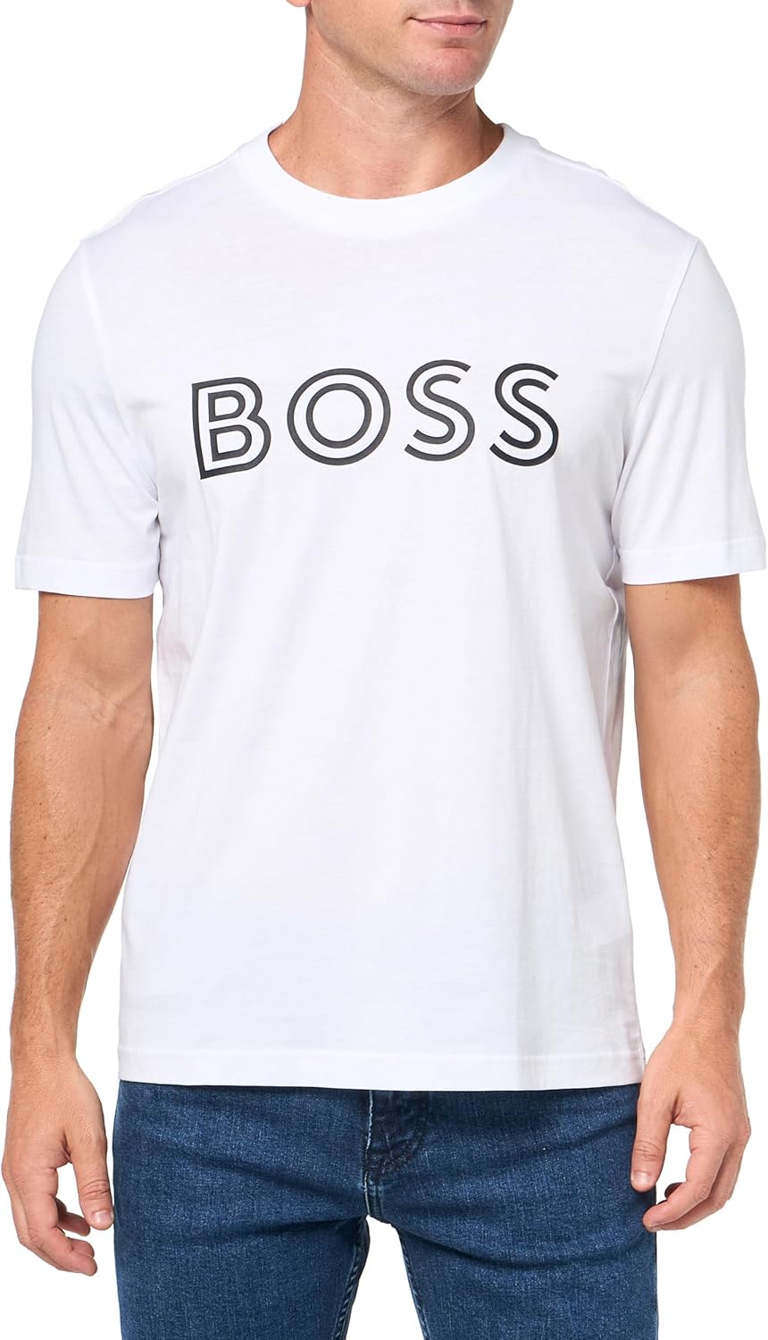 Мужская футболка BOSS с круглым вырезом и контурным логотипом, Lychee White, Белый, Мужская футболка BOSS с круглым вырезом и контурным логотипом, Lychee White
Мужская футболка BOSS с круглым вырезом и контурным логотипом, Lychee White, Белый, Мужская футболка BOSS с круглым вырезом и контурным логотипом, Lychee White