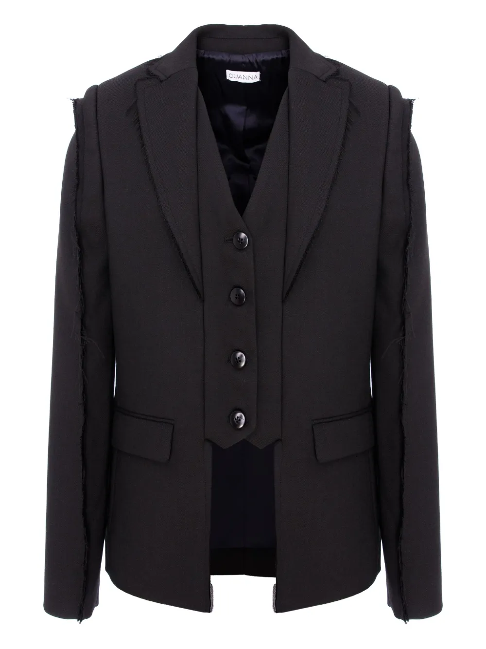 Блейзер Hilda с бахромой Cuanna, черный
Блейзер Hilda с бахромой Cuanna, черный