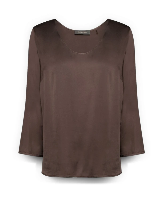Блузка из эластичного атласа Elena Mirã², коричневый
Блузка из эластичного атласа Elena Mirã², коричневый