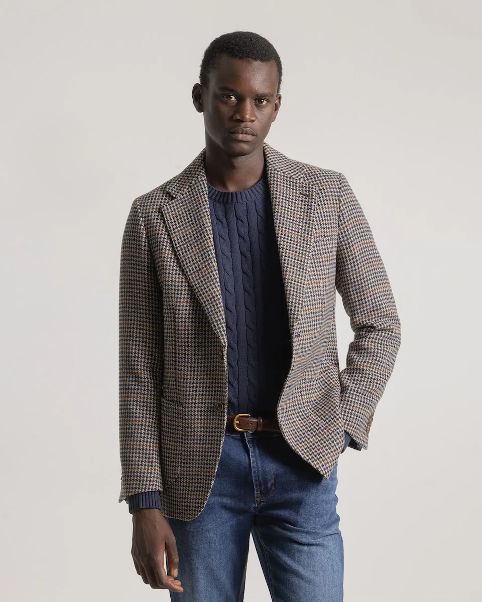 Мужской пиджак slim fit с узором «гусиная лапка» PuroEgo, светло-коричневый
Мужской пиджак slim fit с узором «гусиная лапка» PuroEgo, светло-коричневый