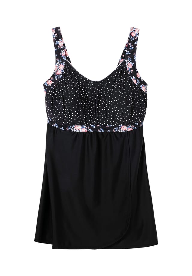 Топ танкини расклешенной удлиненной формы Sheego, черный
Топ танкини расклешенной удлиненной формы Sheego, черный