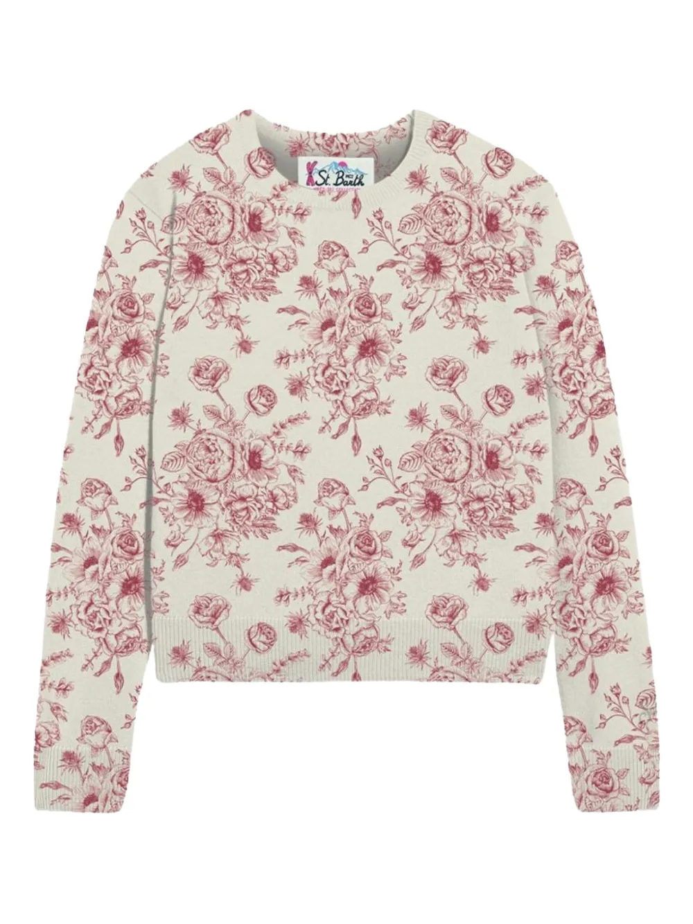 Свитер с цветочным принтом MC2 SAINT BARTH, белый 
Свитер с цветочным принтом MC2 SAINT BARTH, белый