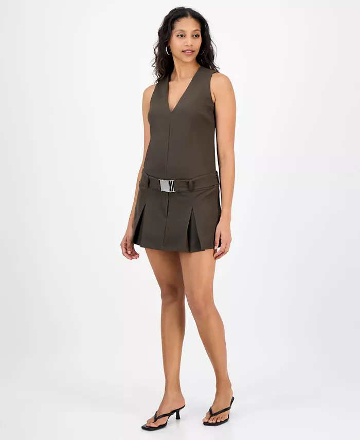 Женское мини-платье с заниженной талией и поясом Bar III, зеленый
Женское мини-платье с заниженной талией и поясом Bar III, зеленый