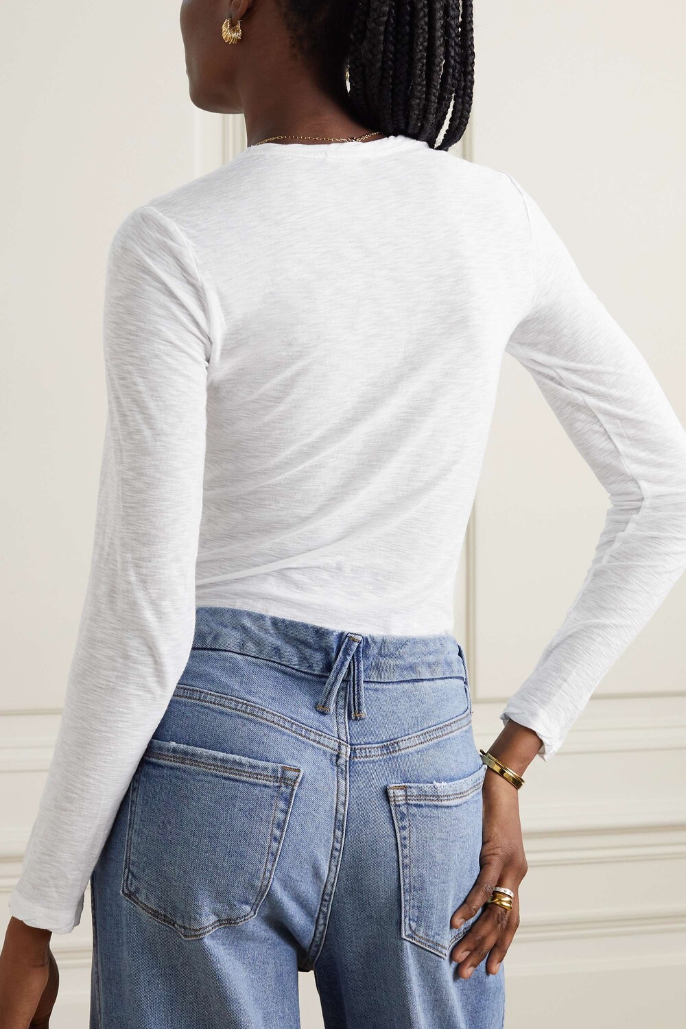 JAMES PERSE Топ из плотного хлопка, белый
JAMES PERSE Топ из плотного хлопка, белый