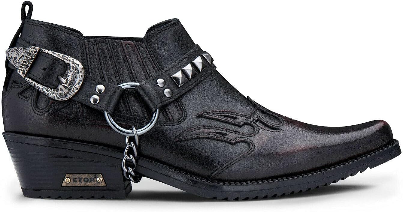 Мужские кожаные ковбойские танцевальные туфли с металлической пряжкой, крокодиловый узор, кубинский каблук, байкерские шипы, панк, винглпикеры, стиль вестерн Infinity Leather, черный
Мужские кожаные ковбойские танцевальные туфли с металлической пряжкой, крокодиловый узор, кубинский каблук, байкерские шипы, панк, винглпикеры, стиль вестерн Infinity Leather, черный