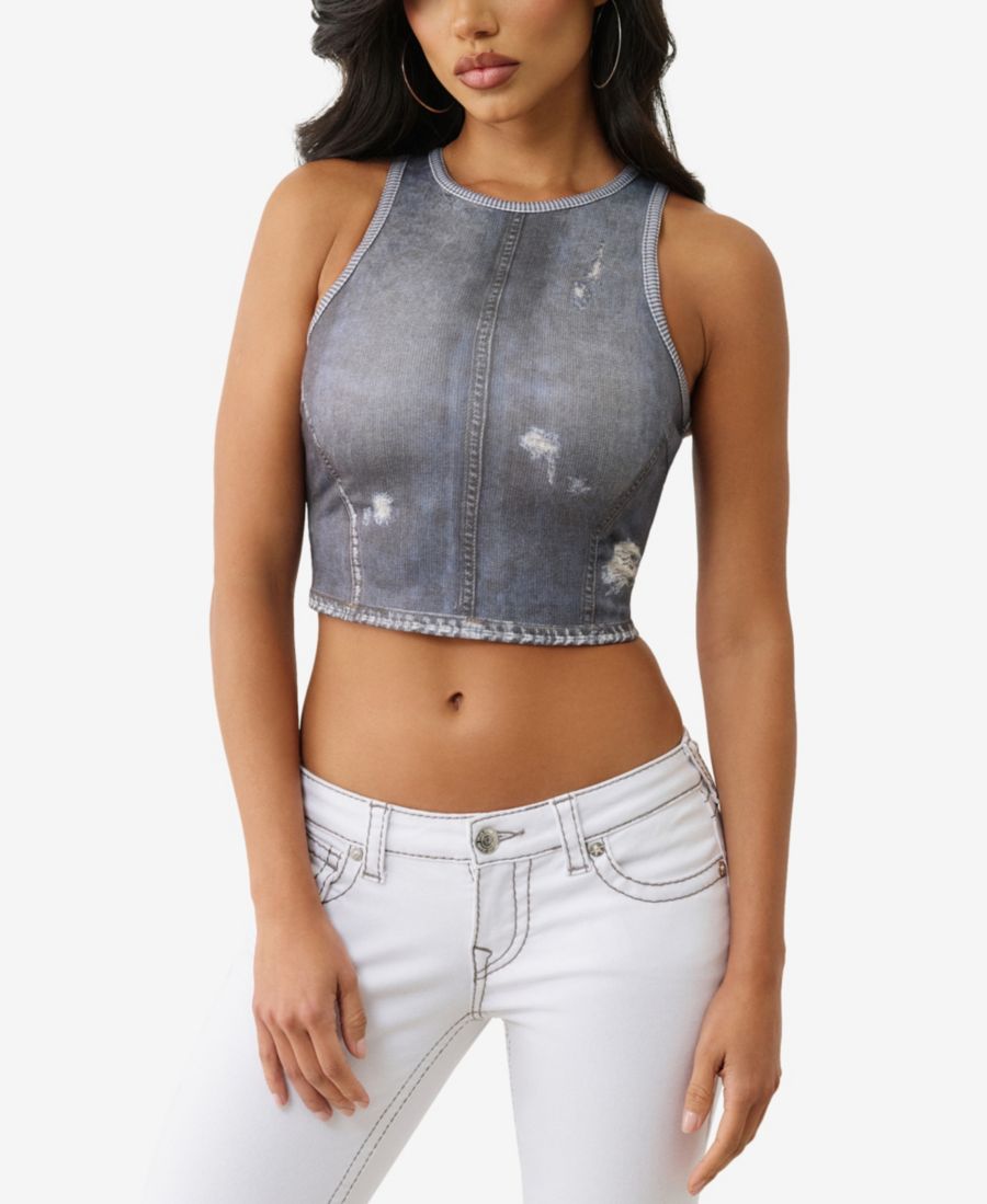 Женская блузка с круглым вырезом из махровой ткани цвета индиго True Religion, Denim Print
Женская блузка с круглым вырезом из махровой ткани цвета индиго True Religion, Denim Print