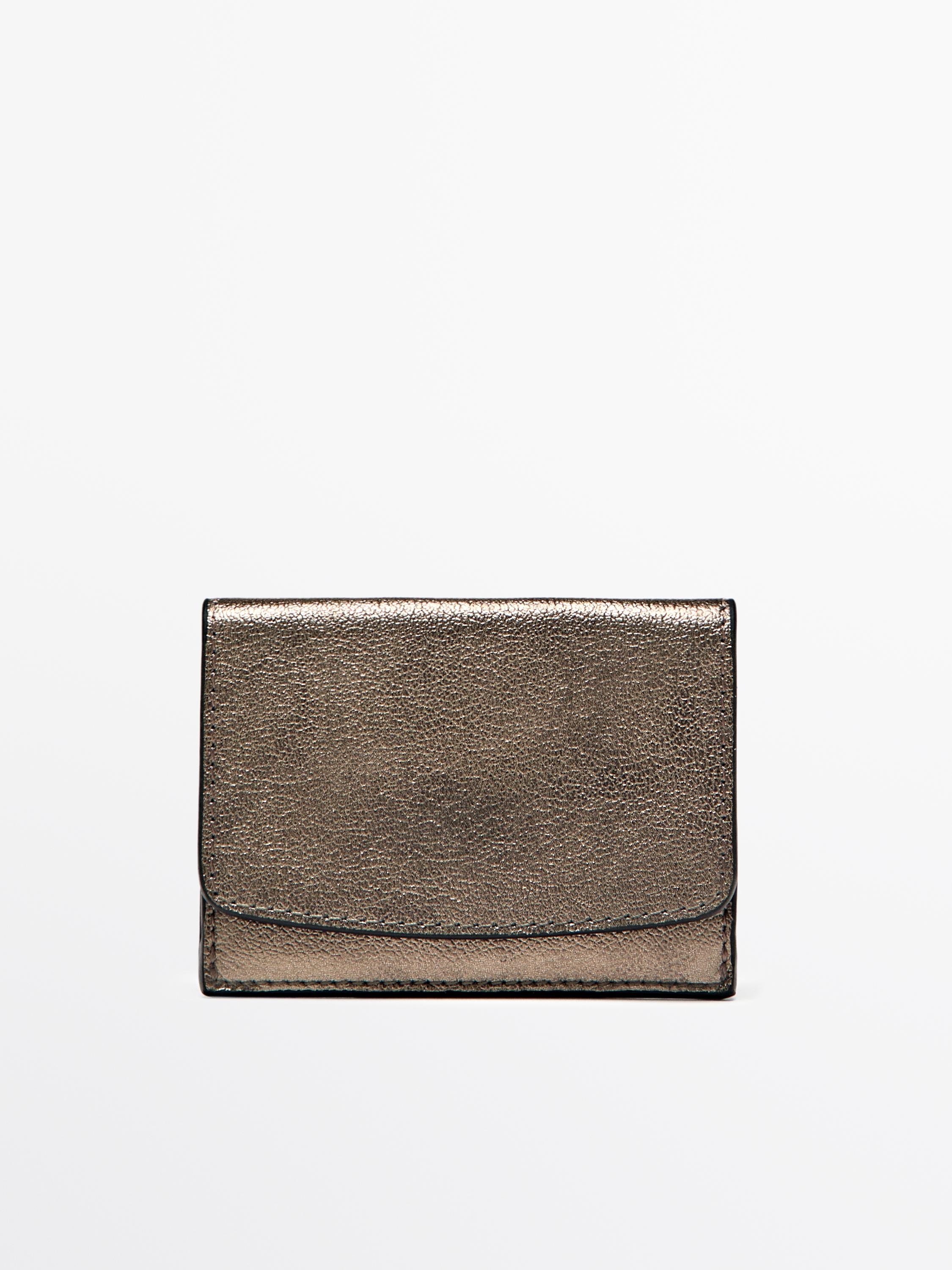 Кошелек из кожи наппа Massimo Dutti, silver
Кошелек из кожи наппа Massimo Dutti, silver