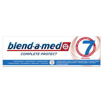 Оригинальная зубная паста Complete Protect 7, 75 мл Blend-A-Med
Оригинальная зубная паста Complete Protect 7, 75 мл Blend-A-Med