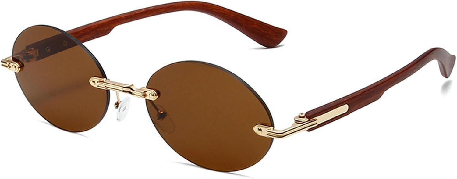 Популярные модные овальные солнцезащитные очки для женщин в стиле ретро, без оправы, с прозрачными линзами с градиентом цвета океана, защита от УФ-излучения UV400, для мужчин в стиле панк mincl, Brown
Популярные модные овальные солнцезащитные очки для женщин в стиле ретро, без оправы, с прозрачными линзами с градиентом цвета океана, защита от УФ-излучения UV400, для мужчин в стиле панк mincl, Brown