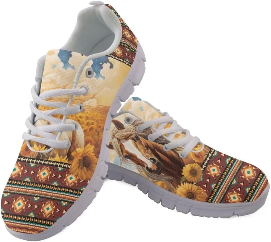 Кроссовки для бега на открытом воздухе Jeiento для женщин и мужчин, легкая обувь для ходьбы, дышащие сетчатые кроссовки, унисекс, повседневная обувь, Sunflower Horse Aztec
Кроссовки для бега на открытом воздухе Jeiento для женщин и мужчин, легкая обувь для ходьбы, дышащие сетчатые кроссовки, унисекс, повседневная обувь, Sunflower Horse Aztec