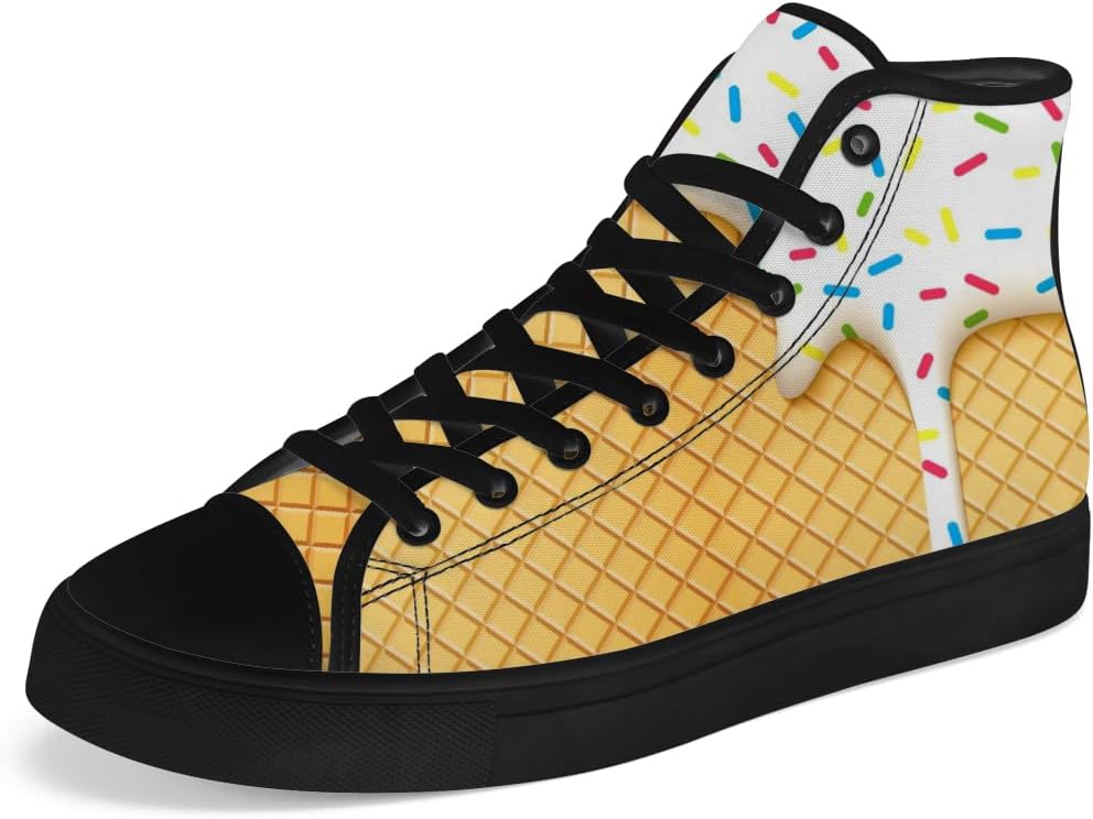 Высокие кеды из холста с мороженым, высокие кроссовки на шнуровке, повседневная обувь, подарок для мужчин и женщин Chebing, желтый
Высокие кеды из холста с мороженым, высокие кроссовки на шнуровке, повседневная обувь, подарок для мужчин и женщин Chebing, желтый