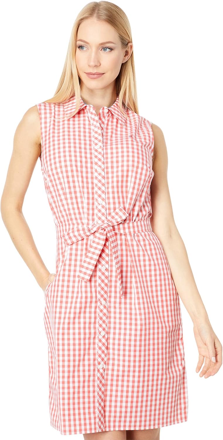 Платье-рубашка в клетку без рукавов Tommy Hilfiger, Geranium/Bright White
Платье-рубашка в клетку без рукавов Tommy Hilfiger, Geranium/Bright White