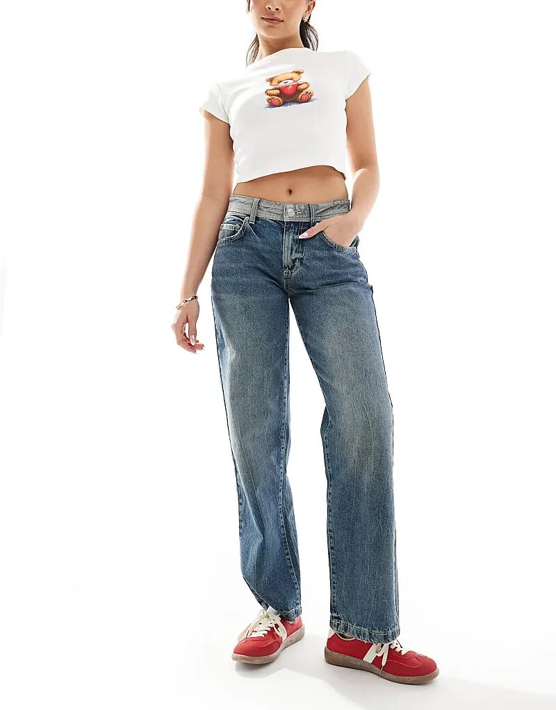 Джинсы Cotton On с низкой посадкой, прямые, синего цвета Cotton On 
Джинсы Cotton On с низкой посадкой, прямые, синего цвета Cotton On