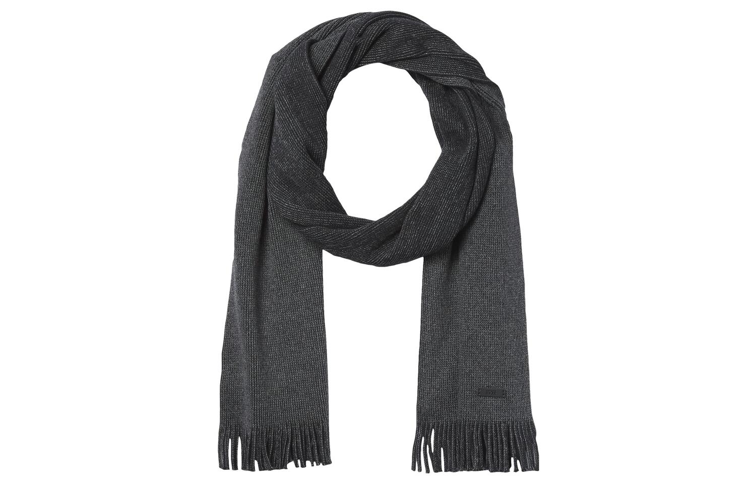HUGO BOSS Вязаный шарф женский черный, Black 
HUGO BOSS Вязаный шарф женский черный, Black