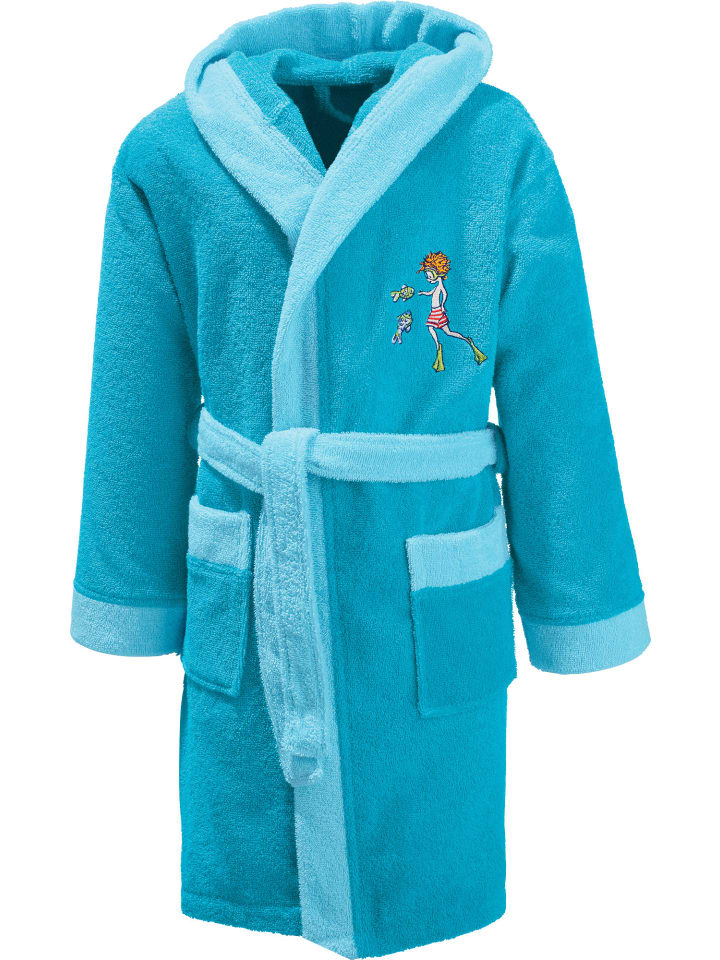 Erwin Müller Детский банный халат из махровой ткани с капюшоном, бирюзового цвета
Erwin Müller Детский банный халат из махровой ткани с капюшоном, бирюзового цвета