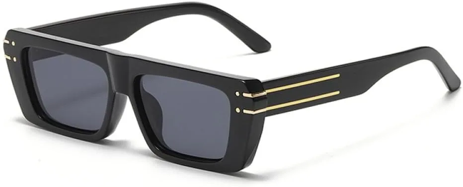 MUTYNE Роскошные солнцезащитные очки в полоску для женщин, винтажные, маленькие, квадратные, с заклепками, мужские, прямоугольные, черные, UV400, Black Gray
MUTYNE Роскошные солнцезащитные очки в полоску для женщин, винтажные, маленькие, квадратные, с заклепками, мужские, прямоугольные, черные, UV400, Black Gray