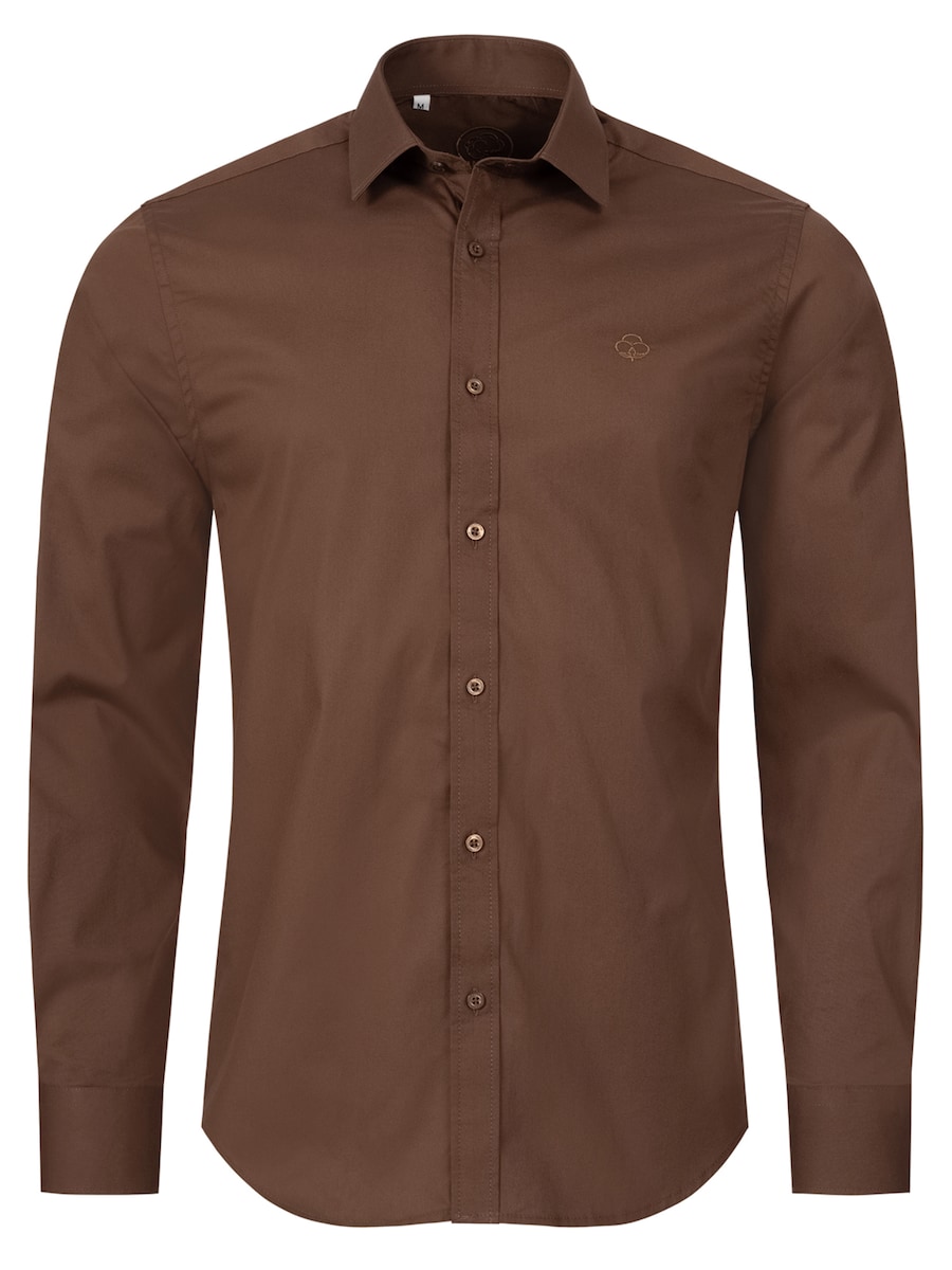 Рубашка Slim Fit на пуговицах Indumentum, коричневый
Рубашка Slim Fit на пуговицах Indumentum, коричневый