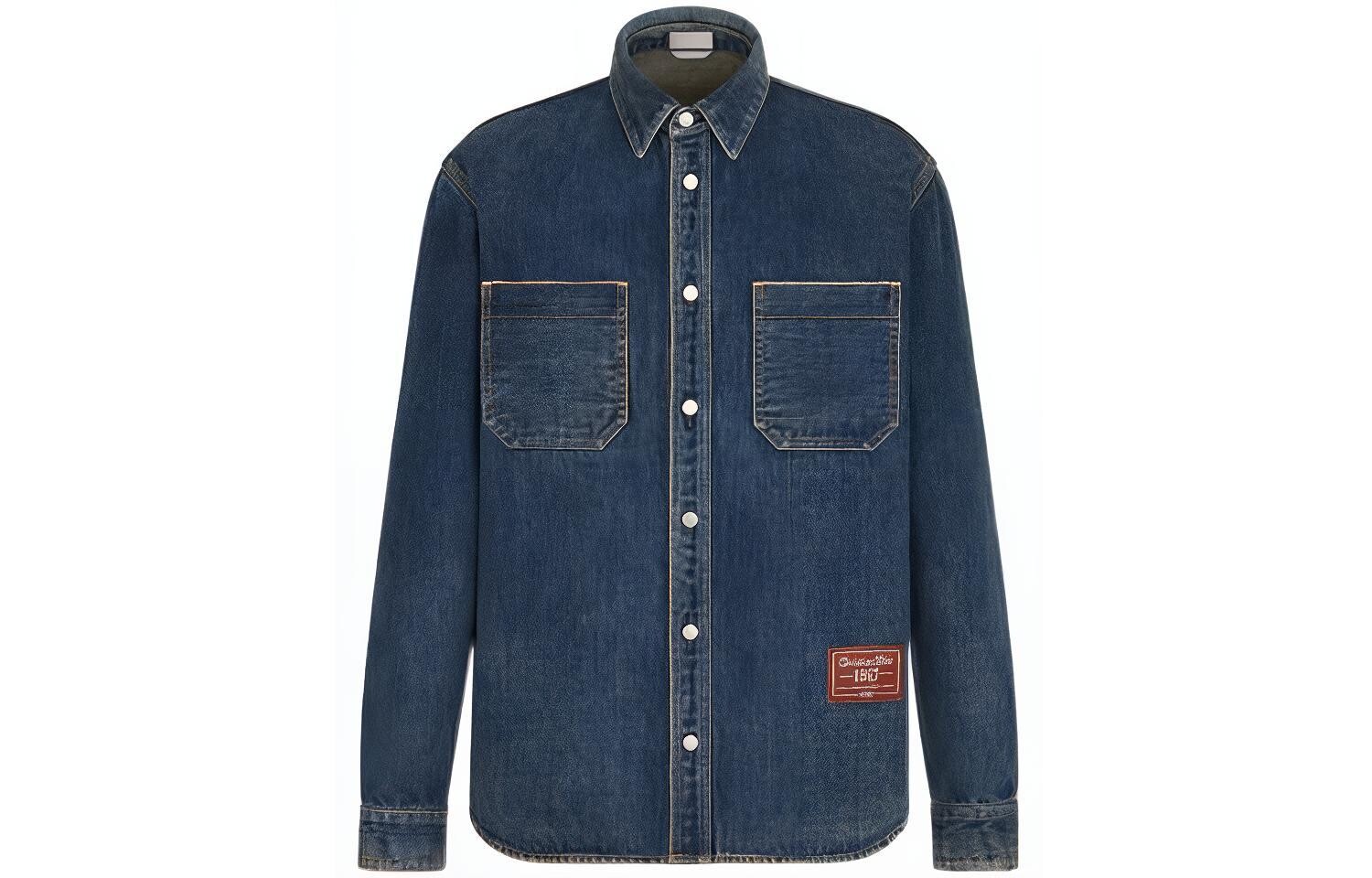 Ежеквартальные новинки Рубашка мужская джинсовая синяя Dior, синий
Ежеквартальные новинки Рубашка мужская джинсовая синяя Dior, синий