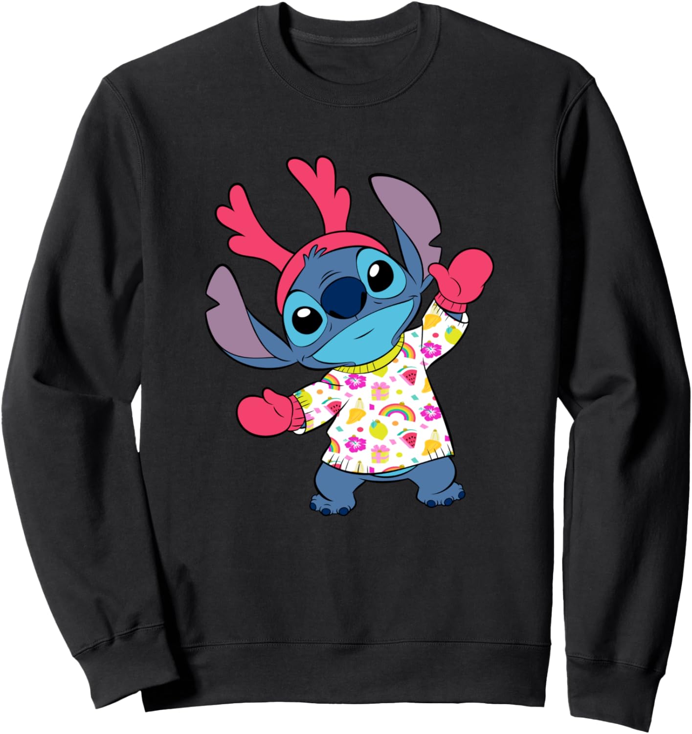 Рождественская толстовка Disney Lilo & Stitch с оленьими ушками, черная
Рождественская толстовка Disney Lilo & Stitch с оленьими ушками, черная