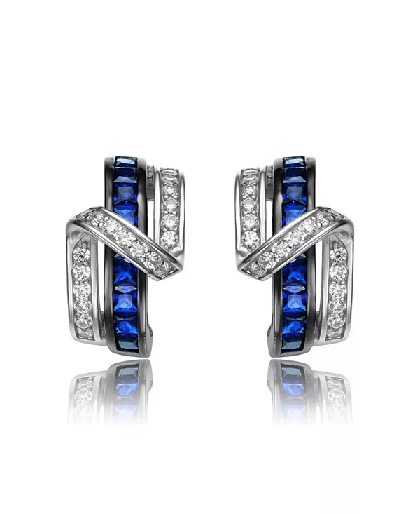 Серьги-Гвоздики с крестообразным узором из стерлингового серебра с кубическим цирконием Genevive, blue
Серьги-Гвоздики с крестообразным узором из стерлингового серебра с кубическим цирконием Genevive, blue