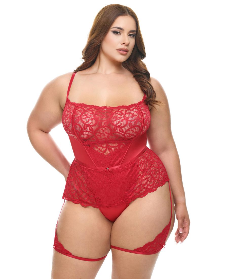 Боди Candice из атласа и кружева, больших размеров, для пышных форм Oh La La Cheri, Red
Боди Candice из атласа и кружева, больших размеров, для пышных форм Oh La La Cheri, Red