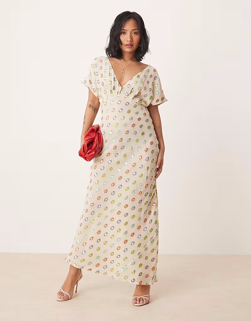 Никогда не полностью одетое миниатюрное многоцветное макси-платье с золотой фольгой кремового цвета Never Fully Dressed
Никогда не полностью одетое миниатюрное многоцветное макси-платье с золотой фольгой кремового цвета Never Fully Dressed