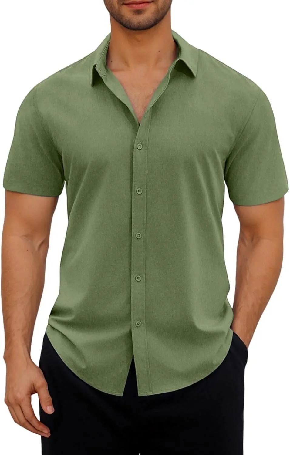 Мужская рубашка с коротким рукавом Casual Button Down Wrinkle Free
Мужская рубашка с коротким рукавом Casual Button Down Wrinkle Free