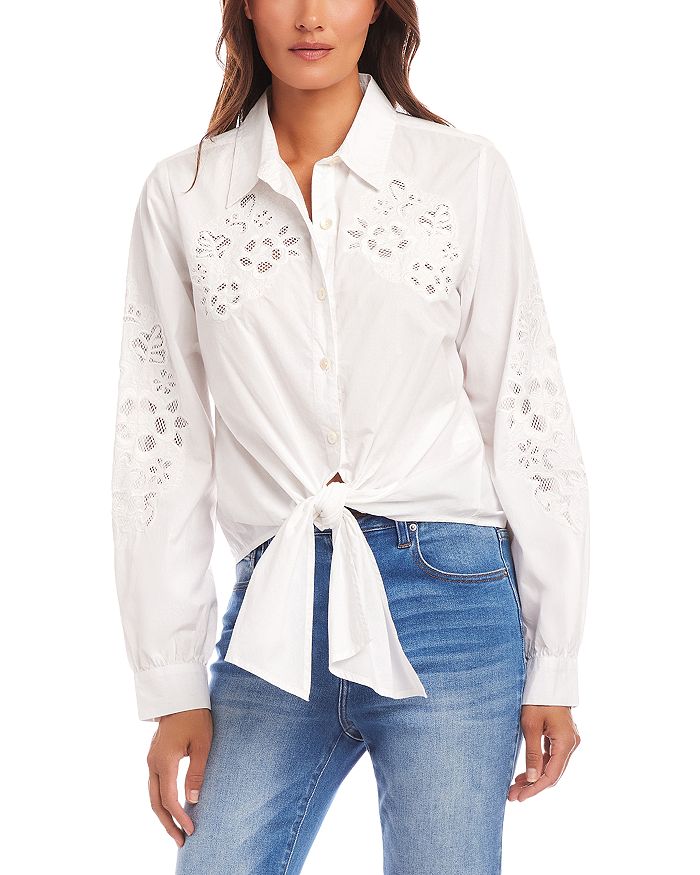 Вышитая рубашка с завязкой спереди Karen Kane, слоновая кость/кремовый
Вышитая рубашка с завязкой спереди Karen Kane, слоновая кость/кремовый