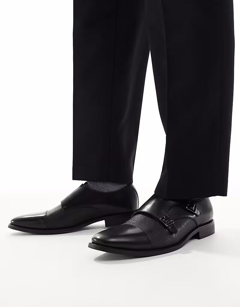 Туфли-монки Rocky с двойным ремешком из черной кожи Schuh
Туфли-монки Rocky с двойным ремешком из черной кожи Schuh