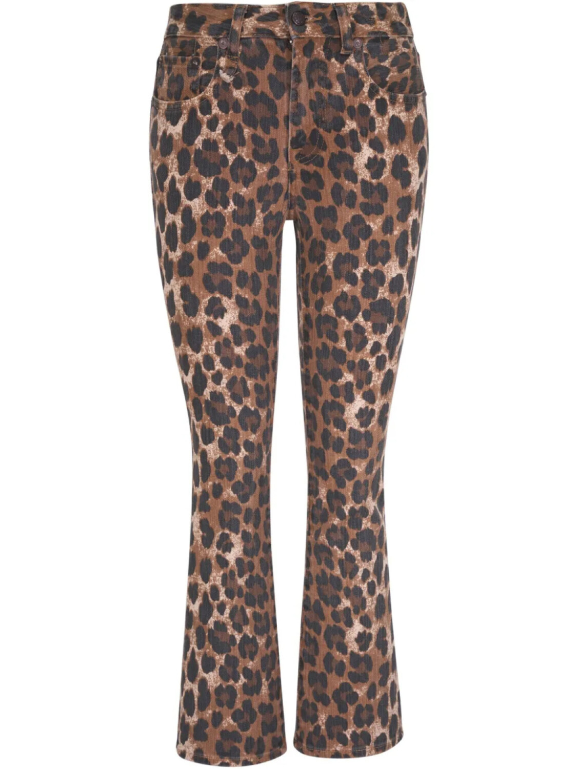 R13 джинсы с леопардовым принтом, коричневый 
R13 джинсы с леопардовым принтом, коричневый