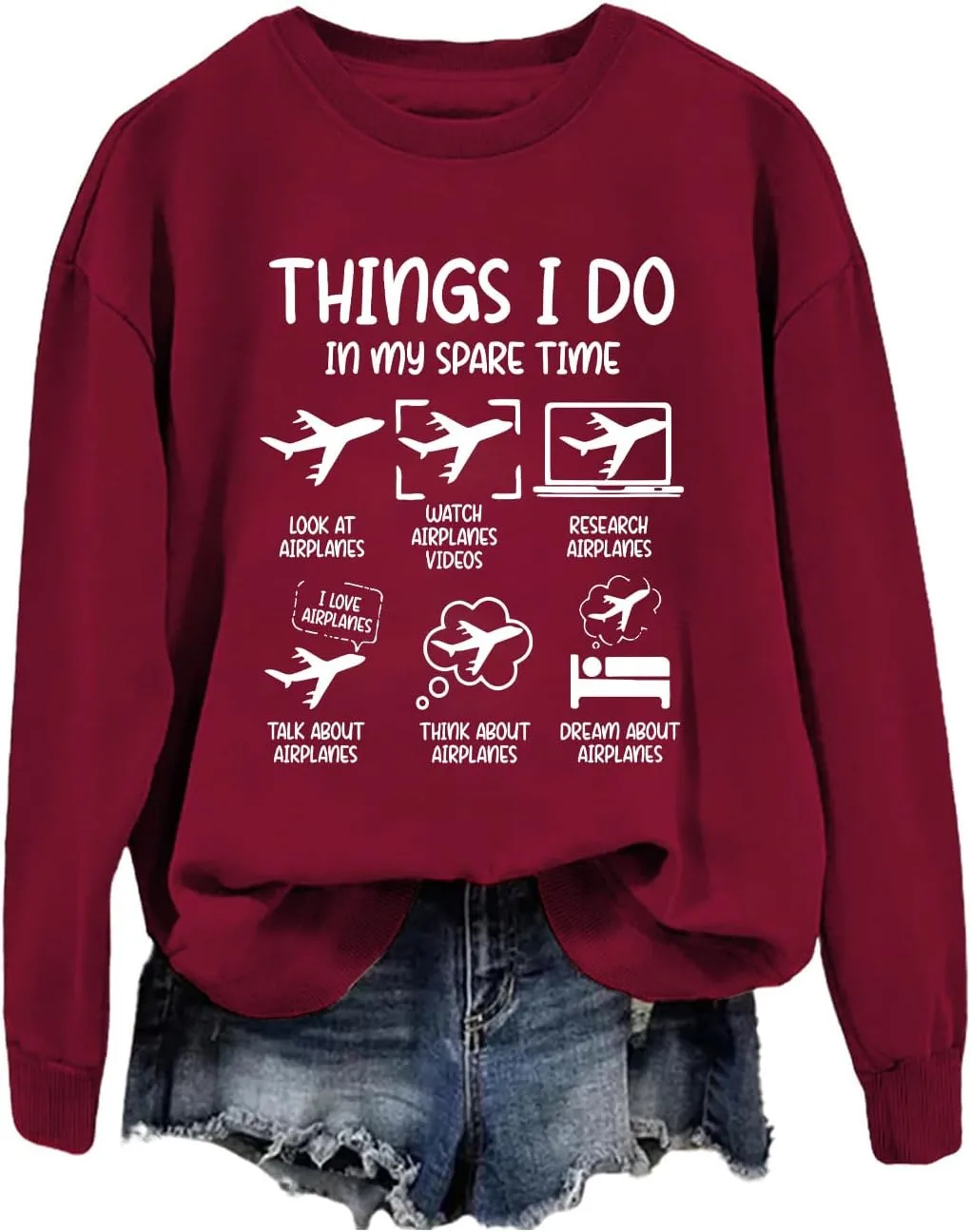 Толстовка с принтом "Things I Do In My Spare Time" для любителей самолетов TrueSHE
Толстовка с принтом "Things I Do In My Spare Time" для любителей самолетов TrueSHE