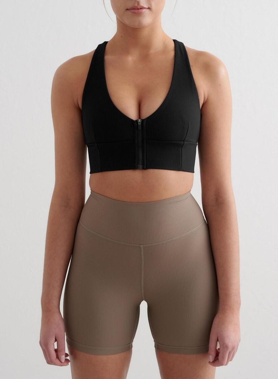 AIM'N Женский спортивный бюстгальтер с застежкой-молнией спереди и перекрестными бретелями, черный
AIM'N Женский спортивный бюстгальтер с застежкой-молнией спереди и перекрестными бретелями, черный