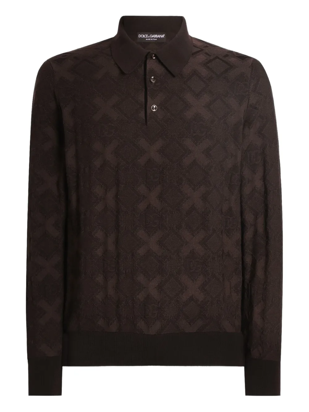 Рубашка поло с геометричным узором DOLCE & GABBANA, коричневый
Рубашка поло с геометричным узором DOLCE & GABBANA, коричневый