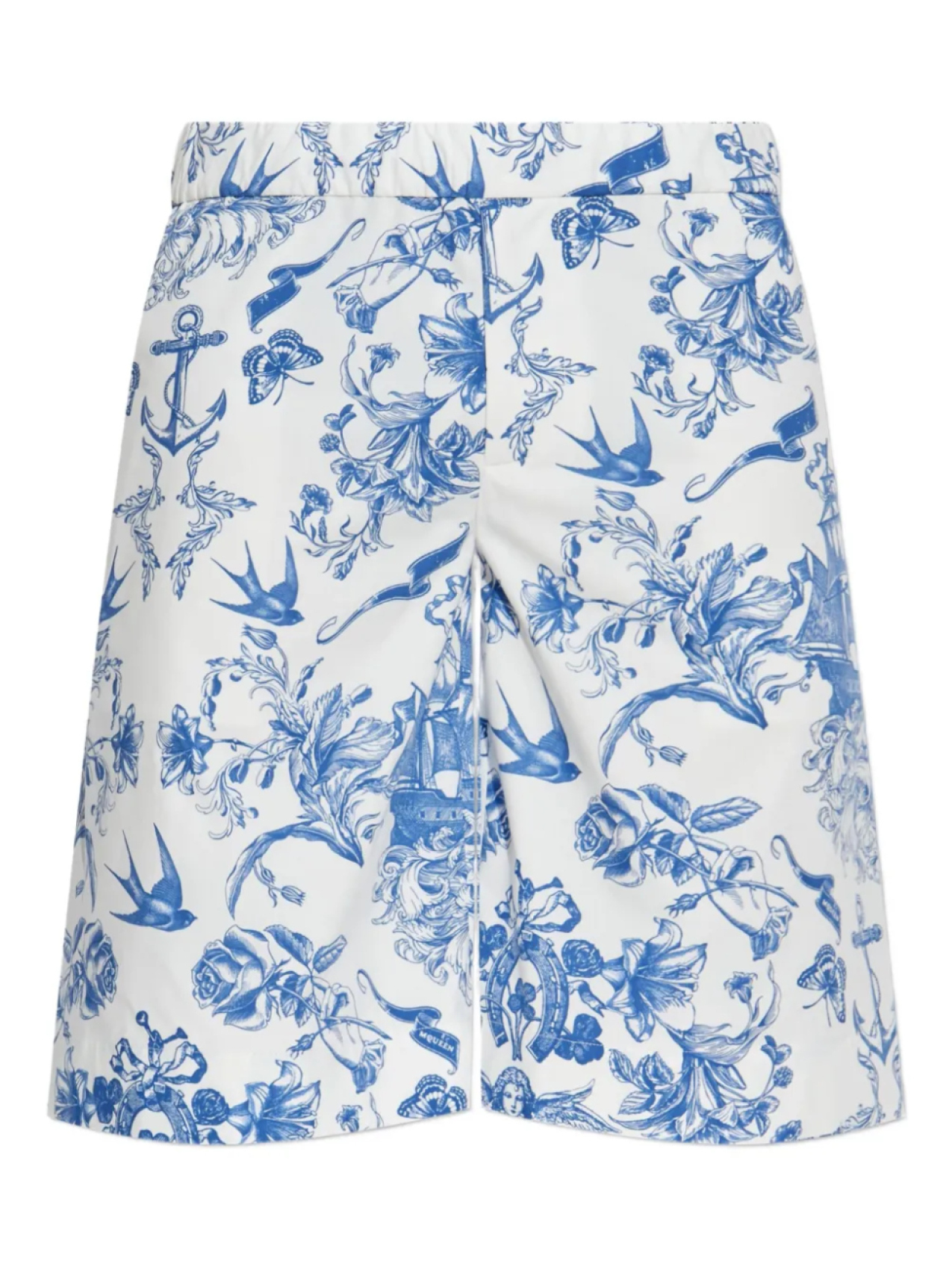 Шорты с цветочным принтом Alexander McQueen, белый
Шорты с цветочным принтом Alexander McQueen, белый