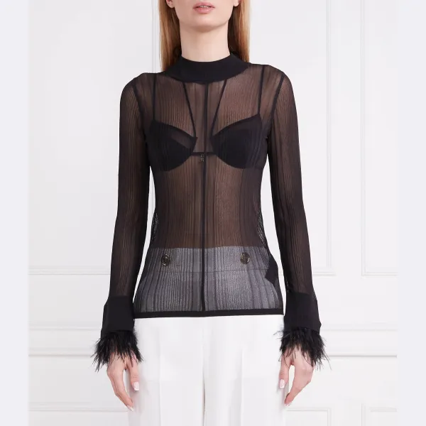 Трикотажная блузка приталенного кроя Patrizia Pepe, черный
Трикотажная блузка приталенного кроя Patrizia Pepe, черный