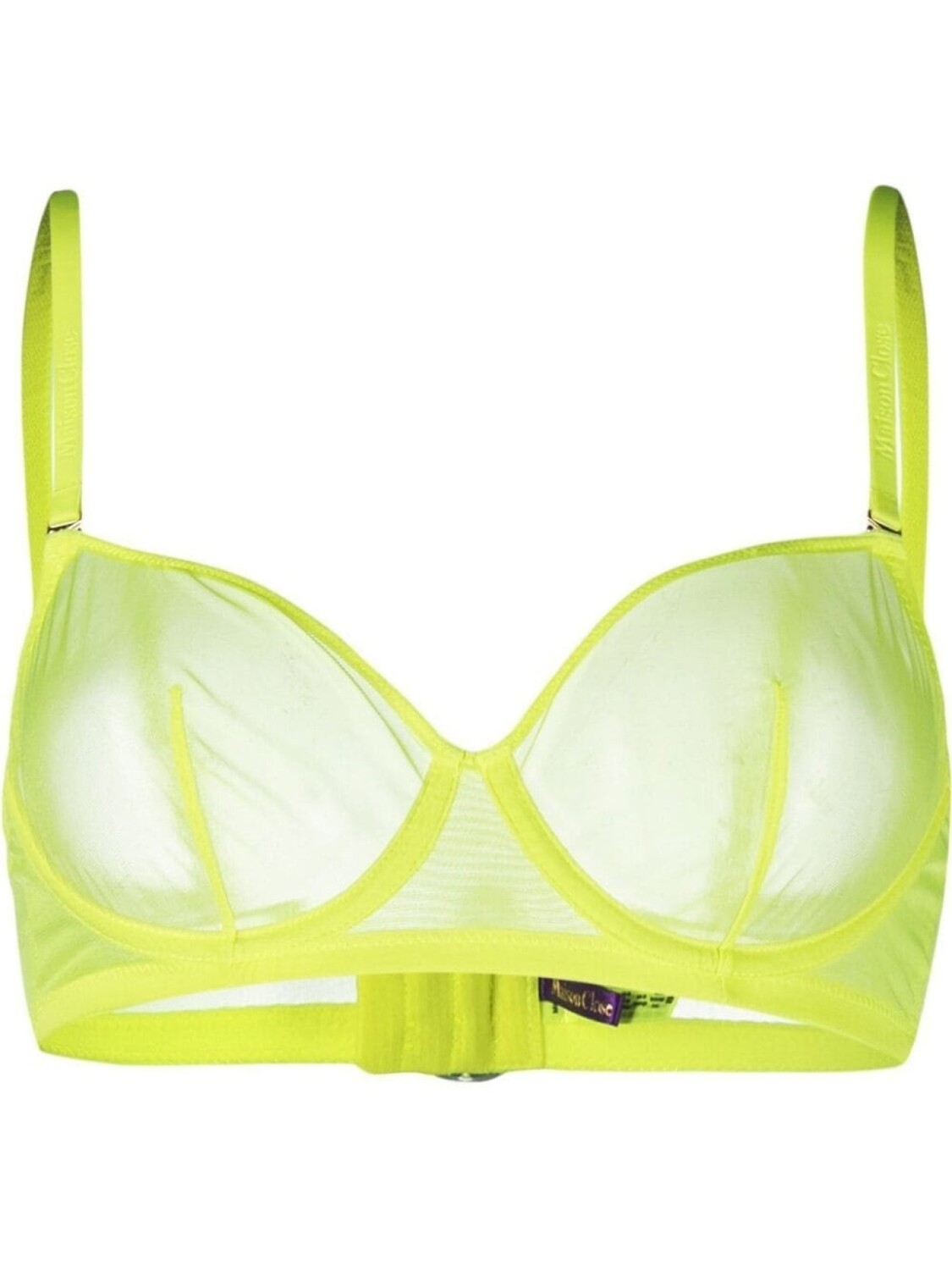 Maison Close прозрачный бюстгальтер-балконет, желтый 
Maison Close прозрачный бюстгальтер-балконет, желтый