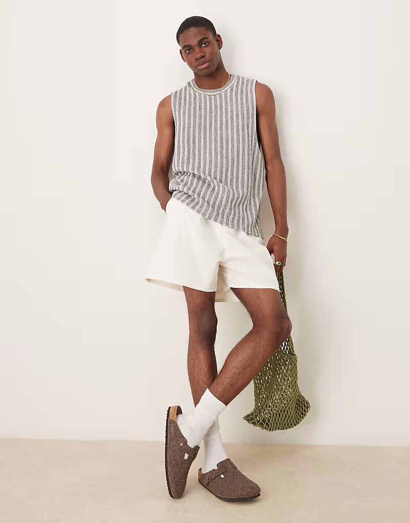 Широкие укороченные шорты ASOS DESIGN белого цвета со складками и шнурком
Широкие укороченные шорты ASOS DESIGN белого цвета со складками и шнурком